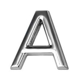 LETRA A ABS CROMADA 39MM (8862)