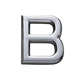 LETRA B ABS CROMADA 39MM (8863)