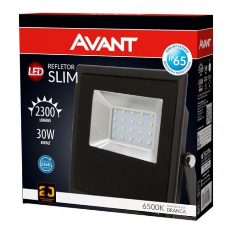 REFLETOR LED 30W/ 6500W AVANT (NOVO)