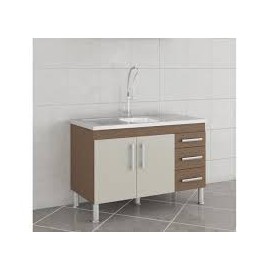 BALCAO COZINHA FLEX 1,20 AMENDOA/BRANCO MGM(NOVO)