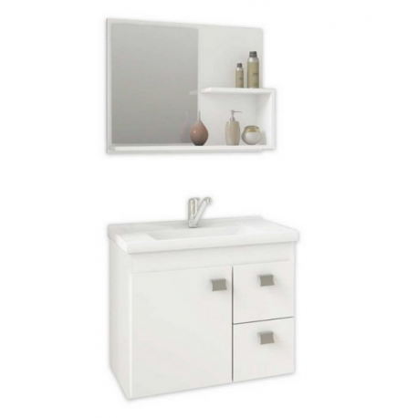 ARM. HORTENCIA 55 C/ESPELH. BRANCO MGM (NOVO)