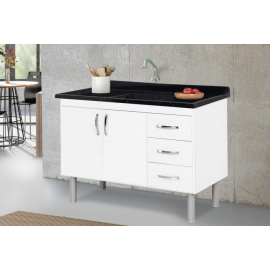 ARMARIO COZINHA P/PIA 1,20 MT BRANCO TOQUIO AJ RORATO