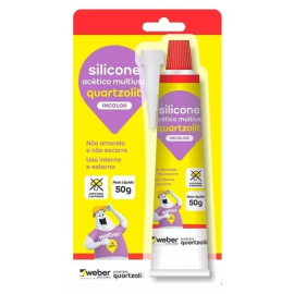 SILICONE TRANSP. ACET. BISNAGA 50GR QUARTZOLIT