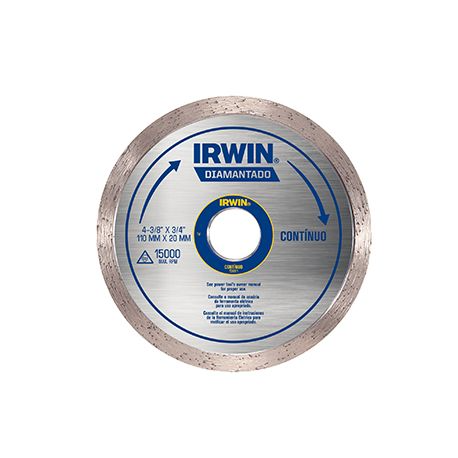 DISCO DIA. LISO AGUA - 4 1/2X20MM - IRWIN 