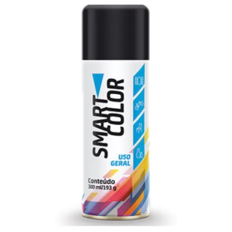TINTA SPRAY SMART COLOR PRETO FOSCO 300ml 