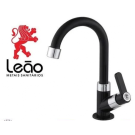 TORNEIRA LAVATORIO MESA B PEQ PRETA 2094 C63 LEÃO METAIS