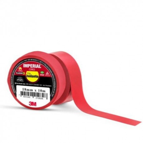 FITA ISOLANTE 18X10MM VERMELHA 3M (NOVO)
