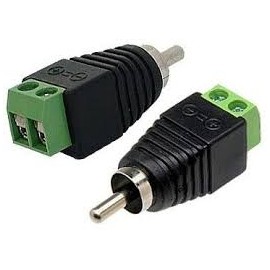 CONECTOR MACHO RCA COM BORNE HF (NOVO)