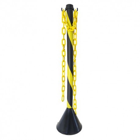 PEDESTAL PLAST. PRETO/AMARELO 90CM (NOVO)