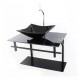 KIT GAB.VIDR. 60X40 ORLANDO SLIM CALAC. PRETO VMEX