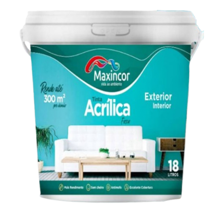 TINTA ACRIL. INT/EXT GELO MAXINCOR BALDE 18LT (NOV