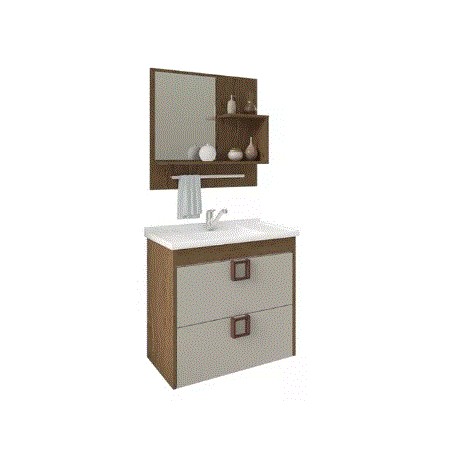 ARM. LIRIO 59CM C/ESPELH. AMENDOA/OFFWH MGM (NOVO)