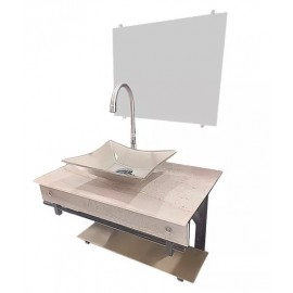 KIT GAB.VIDR. 60X40 ORLANDO SLIM MARM.TRAVERT VMEX